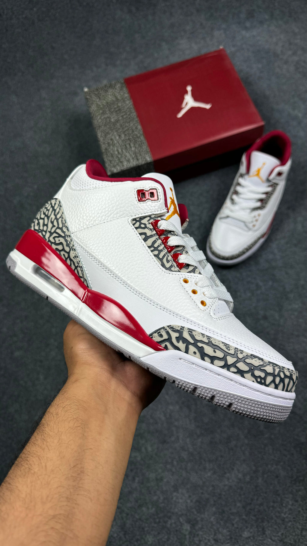 Jordan 3 Retro Cardinal Red (1:1 Mirror Grade)