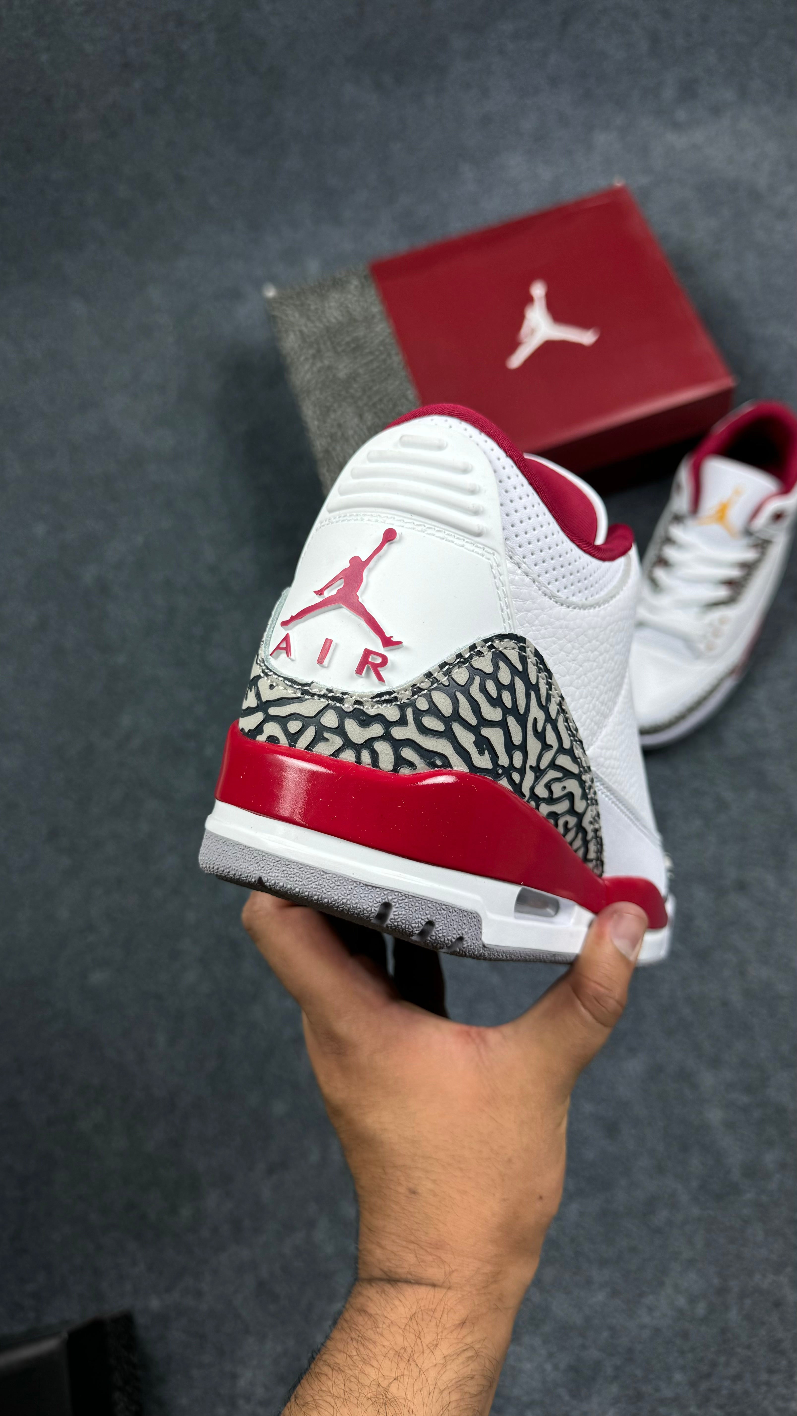 Jordan 3 Retro Cardinal Red (1:1 Mirror Grade)