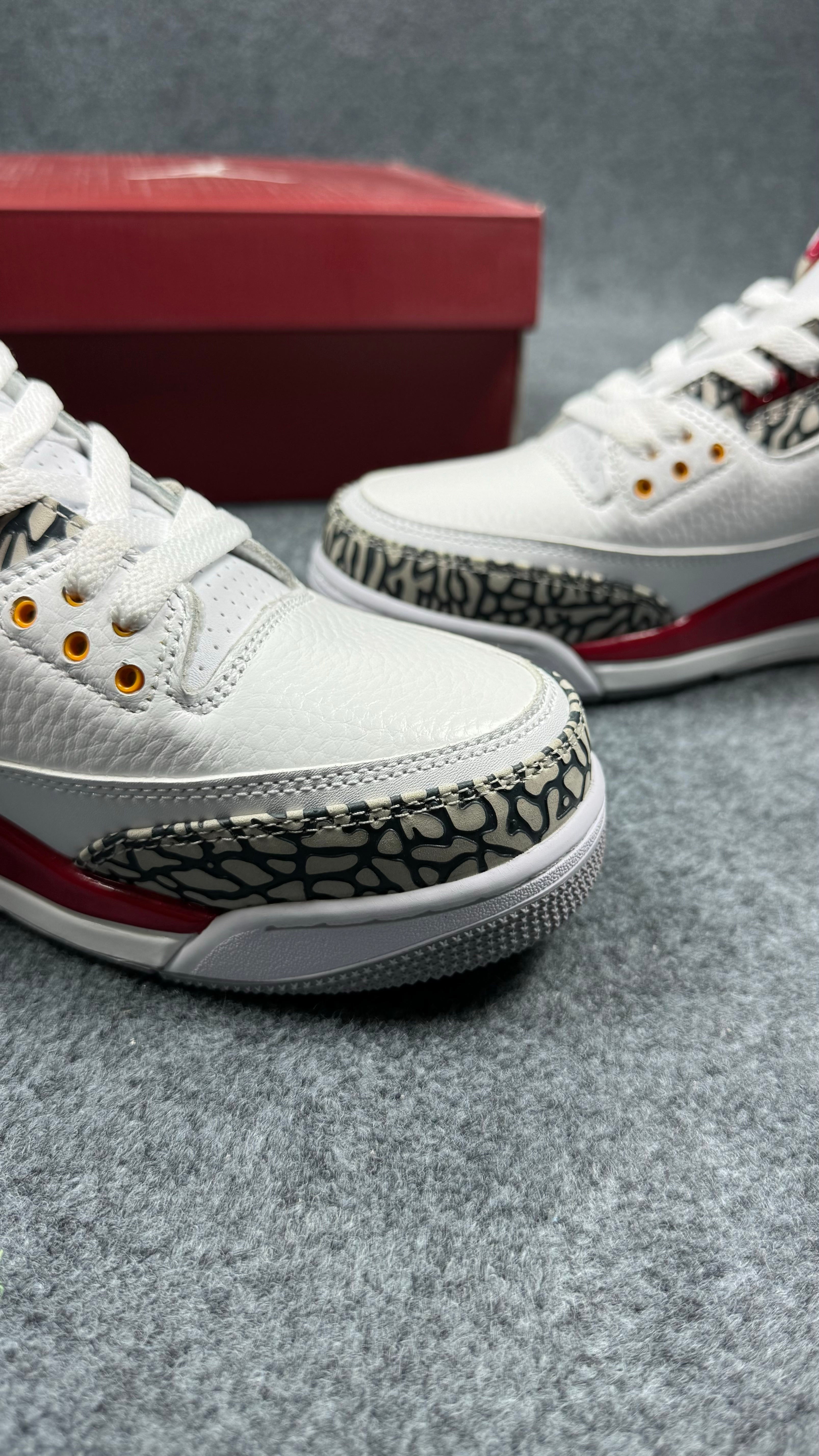 Jordan 3 Retro Cardinal Red (1:1 Mirror Grade)