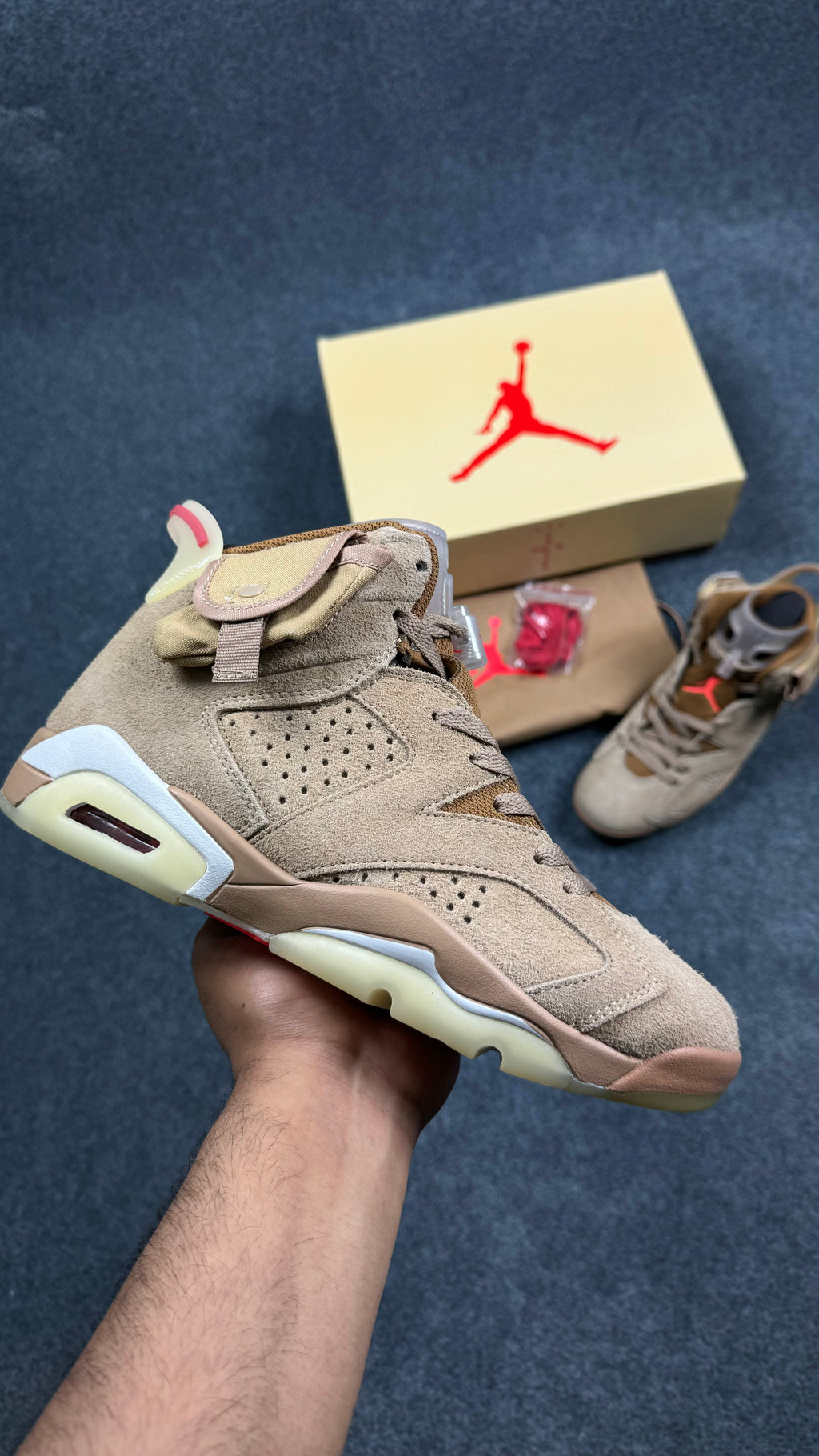Jordan 6 Retro Travis Scott British Khaki (1:1 Mirror Grade)