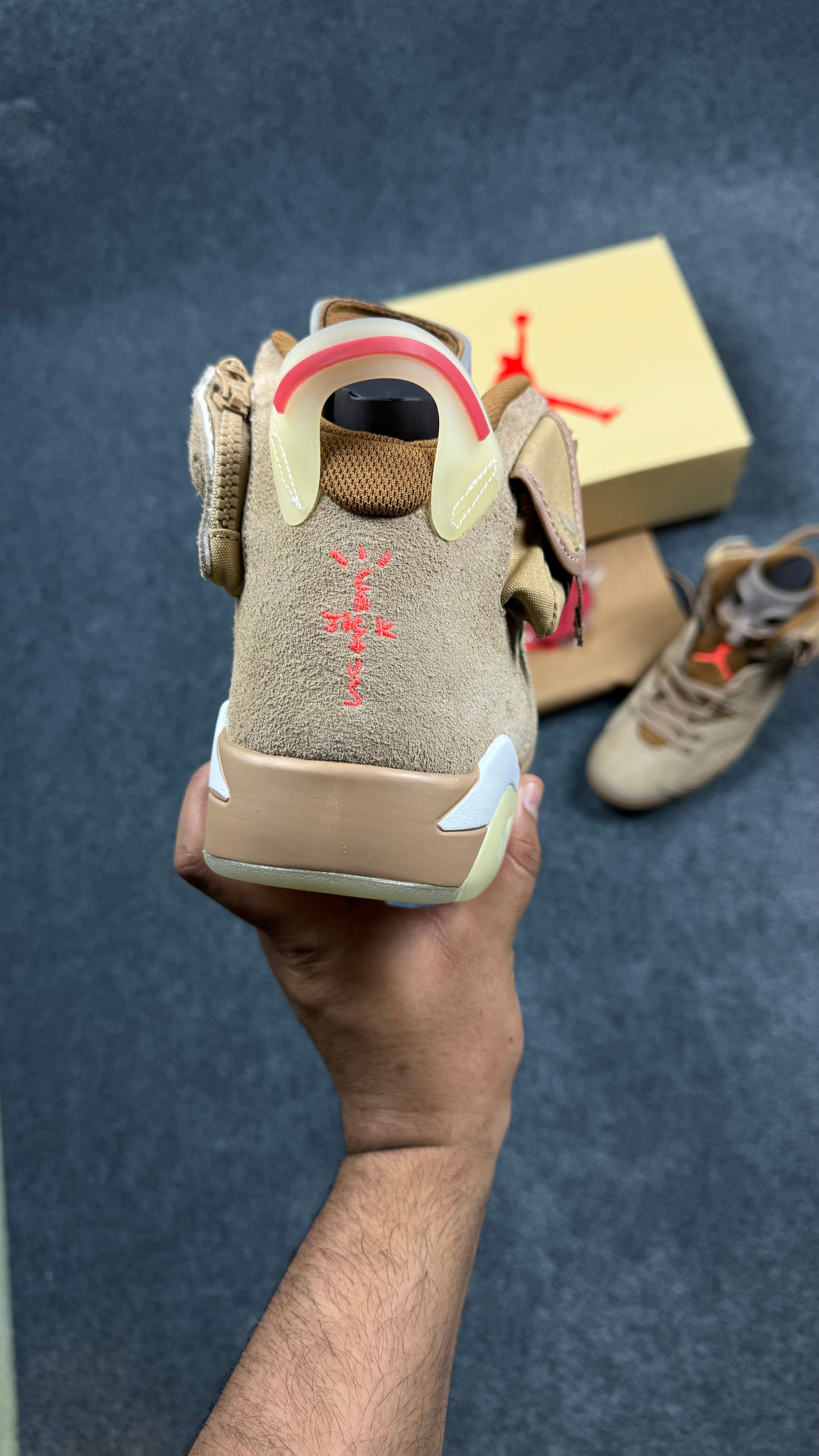 Jordan 6 Retro Travis Scott British Khaki (1:1 Mirror Grade)